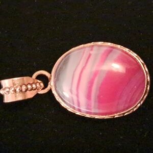 Natural Pink Botswana Agate pendant